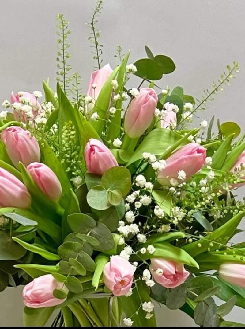 BOUQUET WITH PINK TULIPS - Image 2